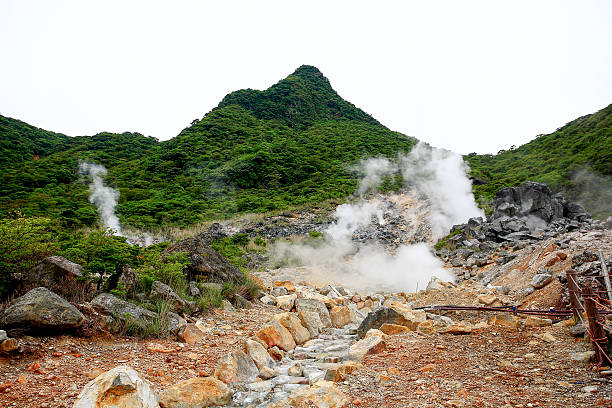 View of the Sulphur Springs in shisuoka japan