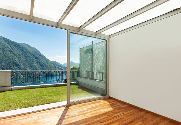 istock Interior apartment with garden, veranda 175018595