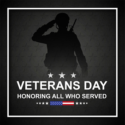 Veterans Day Background. Honoring All Who Served. EPS10 vector