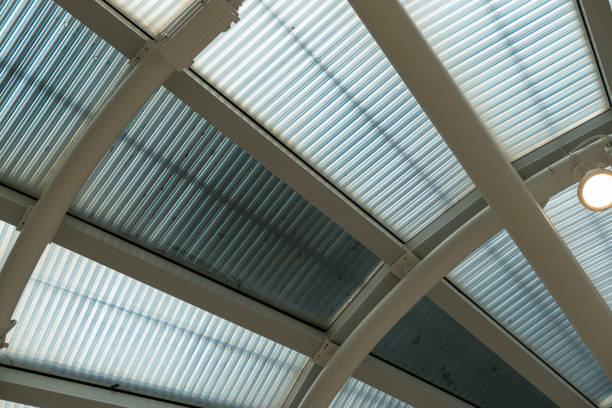 Close up detail of skylight structure