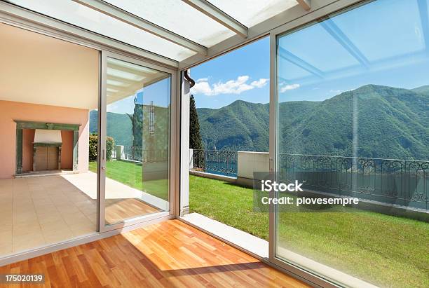 Interior Apartment With Garden Veranda Stock Photo - Download Image Now - Apartment, Architecture, Balcony