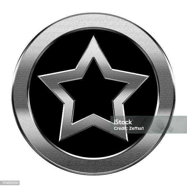 Icona A Forma Di Stella In Argento Isolato Su Sfondo Bianco - Immagini vettoriali stock e altre immagini di A forma di stella
