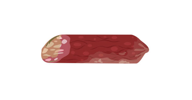 zepsute mięso salami - virus unpleasant smell fungus animal stock illustrations