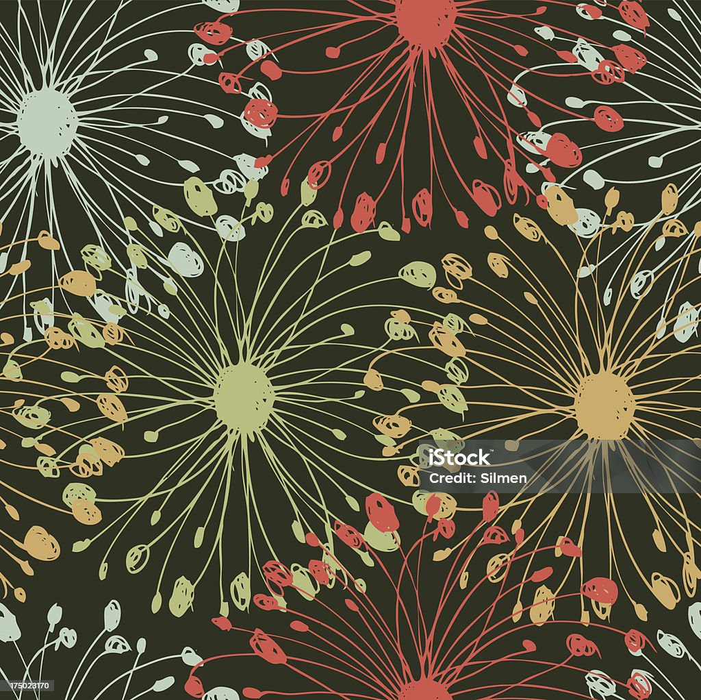 Vintage Runde Muster Grunge floral nahtlose Hintergrund - Lizenzfrei Abstrakt Vektorgrafik