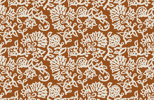 Elegant vector prints showcase the artistry of hand-drawn batik, intricate paisley motifs, and classic block printing techniques. Ideal for allover patterns, these designs blend tradition and modern aesthetics seamlessly. Block printing, a centuries-old method, involves creating intricate patterns by stamping with carved wooden blocks.