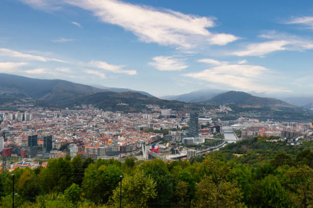 Bilbao city skyline Artxanda viewpoint