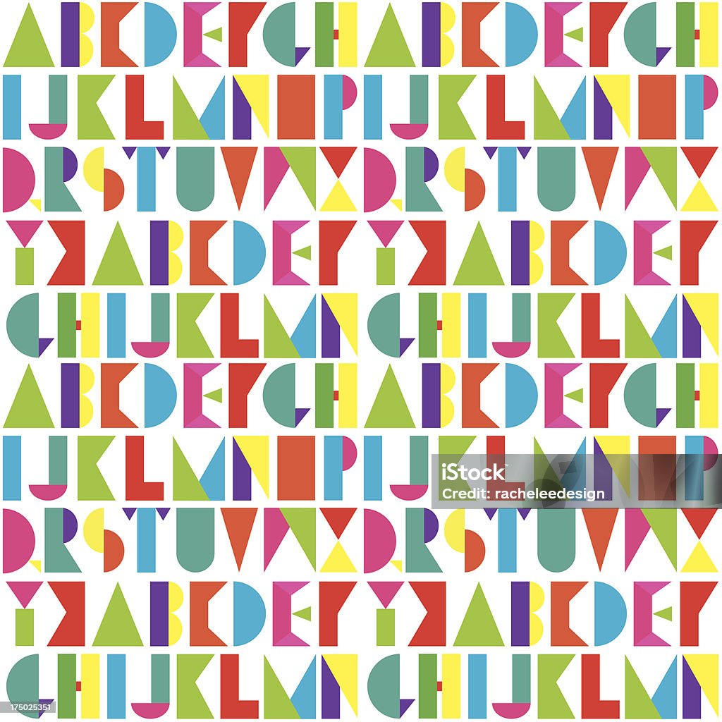 Seamless Abstract Alphabet Patterns Stock Illustration - Download Image ...