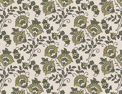 Elegant vector prints showcase the artistry of hand-drawn batik, intricate paisley motifs, and classic block printing techniques. Ideal for allover patterns, these designs blend tradition and modern aesthetics seamlessly. Block printing, a centuries-old method, involves creating intricate patterns by stamping with carved wooden blocks.