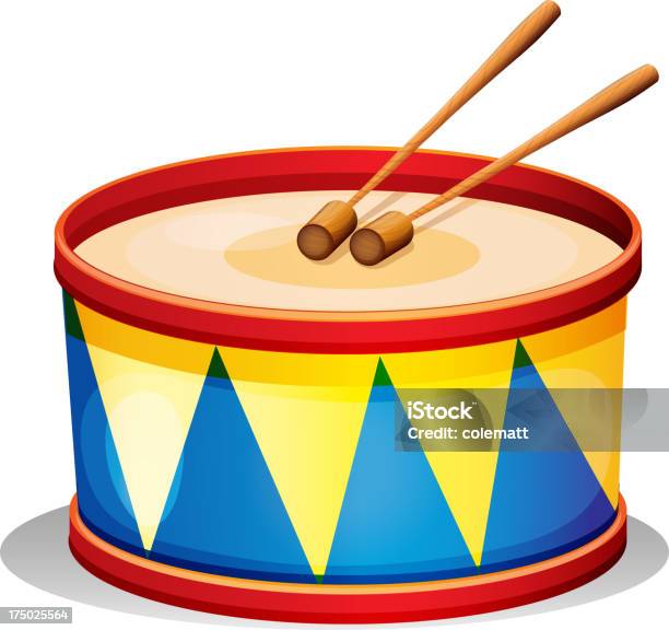 Big Toy Drum Stock Illustration - Download Image Now - Blue, Brown, Clip Art