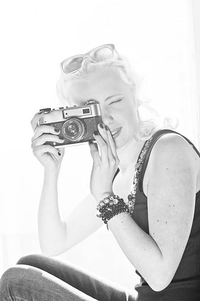 woman photographer with camera
