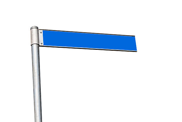 istock Empty blue Road sign isolated on white background, copy space 175031512