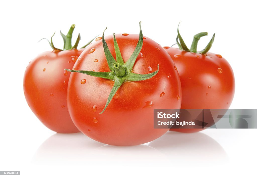 Tomates frescos com quedas - Foto de stock de Alimentação Saudável royalty-free