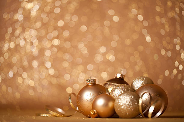 istock Gold Christmas Baubles Background 175033783