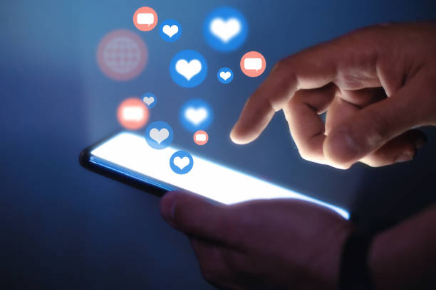 istock Man using smart phone. Social media concept. 1750355560