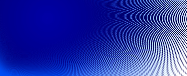 Blue lines in 3D perspective vector abstract background, dynamic linear minimal design, wave lied pattern in dimensional and movement.