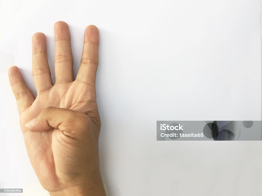 Hand Making P Man Hand Making Sign Isolated On White Background Stock Photo ...