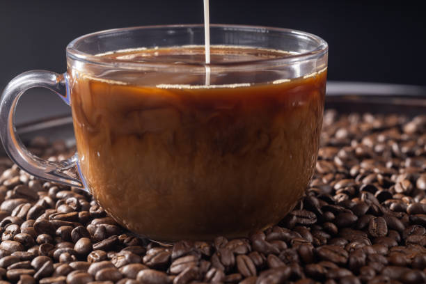 istock Cup of coffee and coffee beans 1750403429