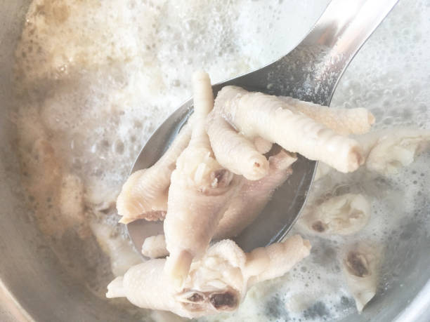 istock Boiled chicken feet in a large pot 1750404001