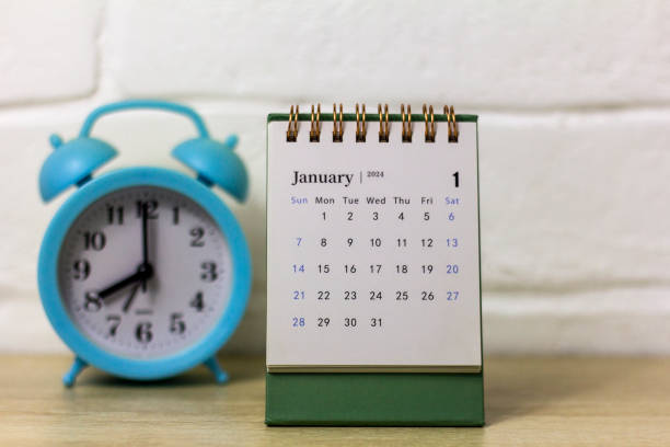 istock Hello January. January 2024 calendar for planning on your desktop. 1750404042