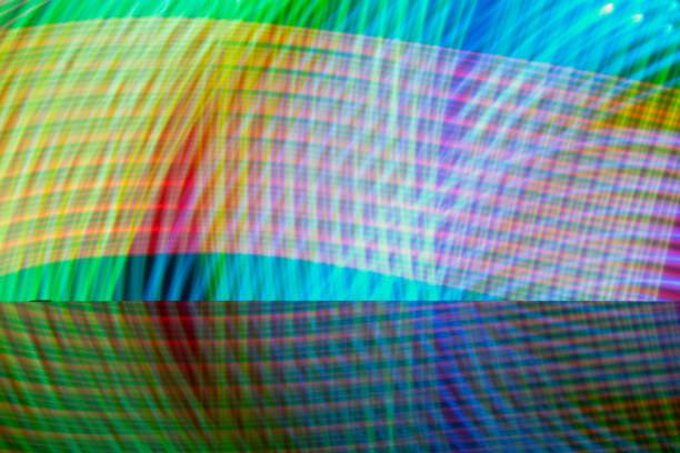 Abstract background with lines and colorful lights