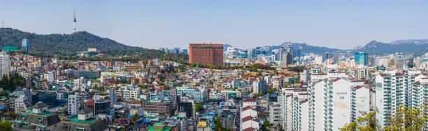istock Seoul panoramic view central cityscape below Namsan Mountain panorama Korea 1750441176