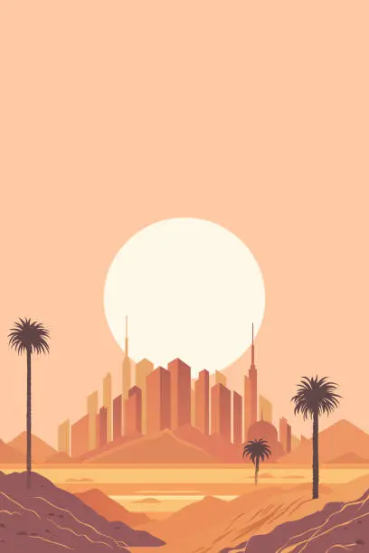 Vector illustration of Desert