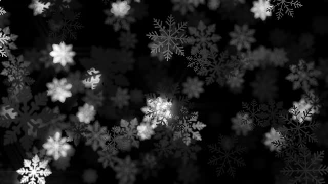 Abstract White Falling Shiny Autumn Winter Snowflakes Christmas Background