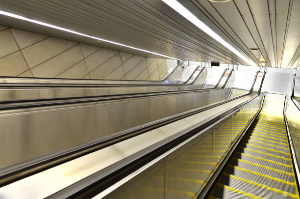 istock Escalator to a subwas station 1750661150