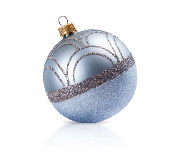 istock Christmas Ornament with Soft Shadow and Reflection Isolated on White Background 1750665701