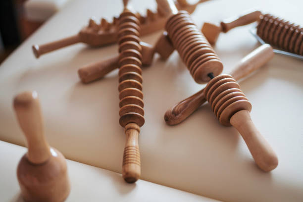 Set for body massage tools used for muscle tension and skin health support