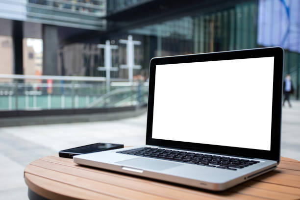 Silver grey notebook and mobile hard disk