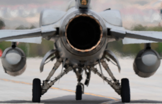 Beja, Portugal: parked General Dynamics F-16 Fighting Falcon of the Portuguese Air Force - twin-seat F-16 BM pilot training version of the jet fighter, equipped with external fuel tanks - Beja Airport serves both civil and military aviation.