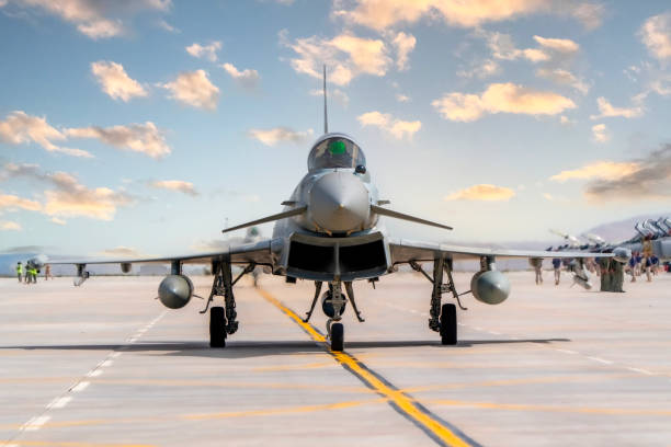 istock Fighter jet in a taxiing position 1750766824