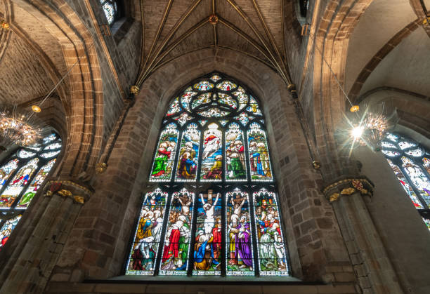 istock stained glass window at St. Giles Cathedral, Edinburgh, Scotland 1750843492