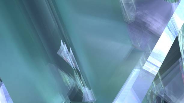 istock Glass Blue and Purple Refraction and Reflection Crystal Elegant Modern 3D Rendering Image Abstract Background 1750863210