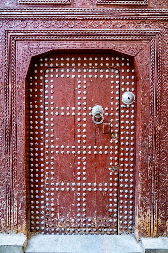 Door in the medina of Fez, Morocco