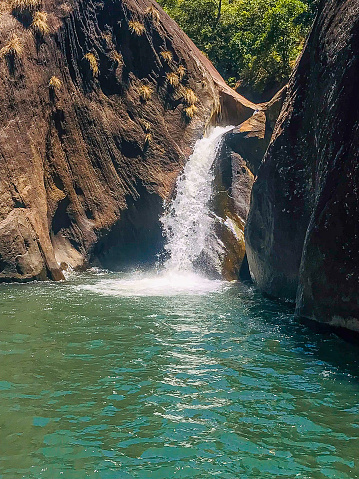 Stunning waterfall in sabaragamuwa province in Sri Lanka. One of the best Tourists destination in Sri Lanka