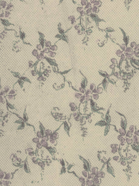 istock Purple Antique Paper Texture Background with Victorian Floral Pattern 1750933617