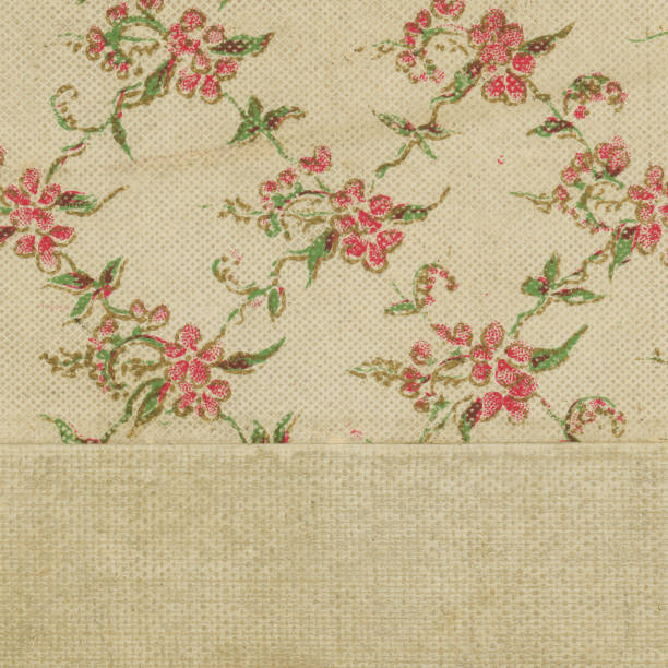 istock Antique Paper Texture Background with Victorian Floral Pattern 1750933618