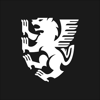 Lion emblem logo illustration