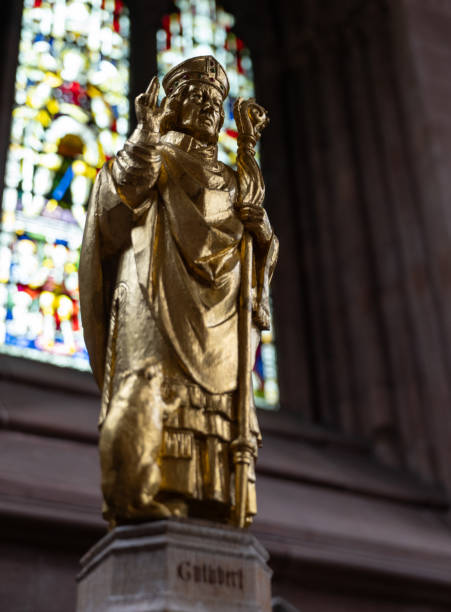 istock statue of St. Cuthbert inside Carlisle Cathedral, Carlisle, Cumbria, UK 1751001271