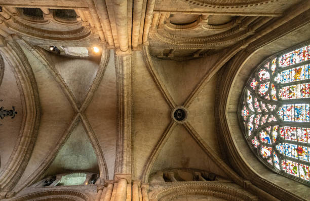 istock looking up at the ceiling of Durham Cathedral, Durham, UK 1751039224