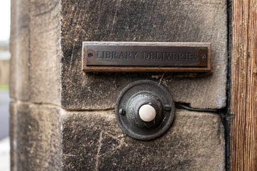 delivery door bell for the Durham University Library, Durham, UK