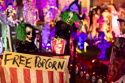 Los Angeles - USA - October 24, 2015: Traditional Mexican altar installation durting the Day of the Dead Festival (Dia de Los Muertos ) at Hollywood Forever Cemetery.