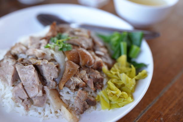 istock Thai food, pork leg rice 1751077009