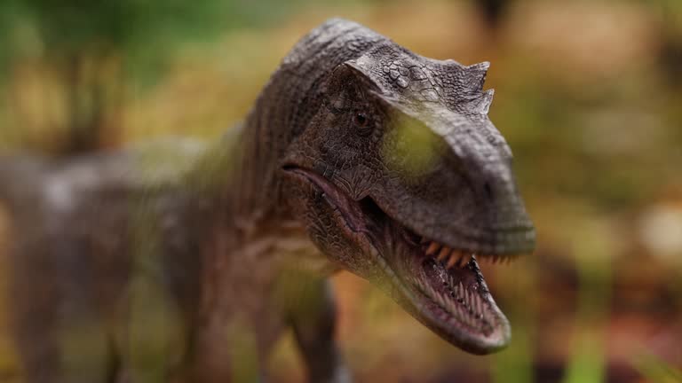 A young Velociraptor in a 3D animation