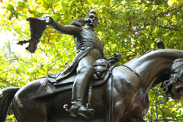 istock Equestrian statue of Simon Bolivar. 175114397