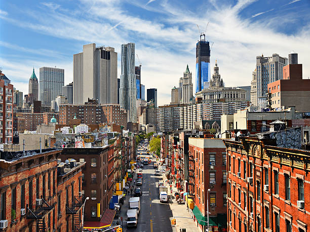 istock Cityscape of lower Manhattan with a blue sky 175117011