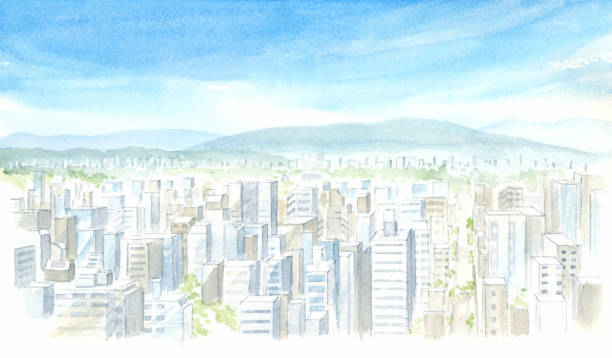 istock Watercolor illustration of cityscape 1751172283