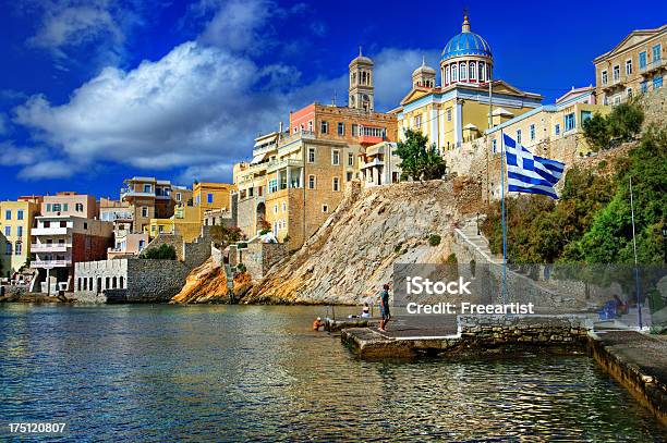 Syros Isand Greece Stock Photo - Download Image Now - Architecture, Bay of Water, Beach
